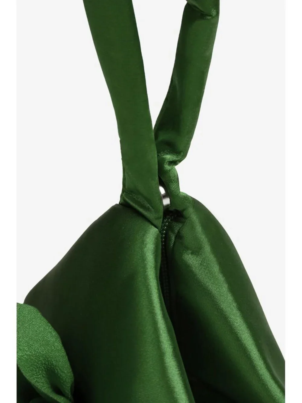 👜Women's Green Flower Satin Triangle Evening Clutch Wristlet Purses Bag